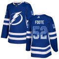 Tampa Bay Lightning #52 Callan Foote Authentic Blue Drift Fashion NHL Jersey