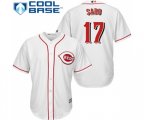 Cincinnati Reds #17 Chris Sabo Replica White Home Cool Base Baseball Jersey