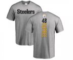 Pittsburgh Steelers #48 Bud Dupree Ash Backer T-Shirt