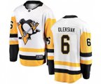 Pittsburgh Penguins #6 Jamie Oleksiak Authentic White Away Fanatics Branded Breakaway NHL Jersey