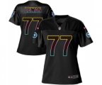 Women Tennessee Titans #77 Taylor Lewan Game Black Fashion Football Jersey