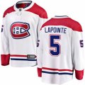 Montreal Canadiens #5 Guy Lapointe Authentic White Away Fanatics Branded Breakaway NHL Jersey