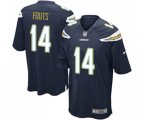 Los Angeles Chargers #14 Dan Fouts Game Navy Blue Team Color Football Jersey