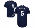 San Diego Padres #5 Greg Garcia Navy Blue Alternate Flex Base Authentic Collection Baseball Jersey
