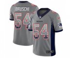 New England Patriots #54 Tedy Bruschi Limited Gray Rush Drift Fashion Football Jersey