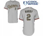 Baltimore Orioles #2 J.J. Hardy Replica Grey USMC Cool Base Baseball Jersey