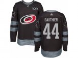 Carolina Hurricanes #44 Julien Gauthier Authentic Black 1917-2017 100th Anniversary NHL Jersey