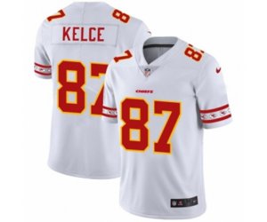 Kansas City Chiefs #87 Travis Kelce White Team Logo Cool Edition Jersey