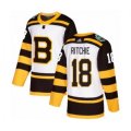 Boston Bruins #18 Brett Ritchie Authentic White 2019 Winter Classic Hockey Jersey