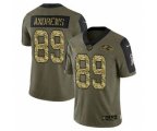 Baltimore Ravens #89 Mark Andrews 2021 Olive Camo Salute To Service Limited Stitched Football Jersey