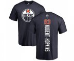 Edmonton Oilers #93 Ryan Nugent-Hopkins Navy Blue Backer T-Shirt