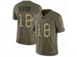 New England Patriots #18 Matthew Slater Limited Olive Camo 2017 Salute to Service NFL Jersey