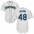 Seattle Mariners #48 Alex Colome Replica White Home Cool Base MLB Jersey