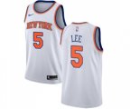 New York Knicks #5 Courtney Lee Swingman White NBA Jersey - Association Edition