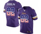 Minnesota Vikings #82 Kyle Rudolph Elite Purple Home USA Flag Fashion Football Jersey