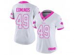 Women Buffalo Bills #49 Tremaine Edmunds White Pink Stitched NFL Limited Rush Fashion Jersey