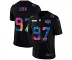 San Francisco 49ers #97 Nick Bosa Multi-Color Black 2020 NFL Crucial Catch Vapor Untouchable Limited Jersey