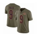 Chicago Bears #9 Nick Foles Salute to Service Green Limited Jersey