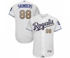 Kansas City Royals #88 Michael Saunders White Flexbase Authentic Collection Baseball Jersey