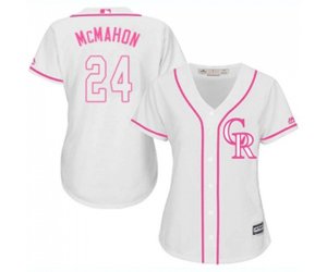 Women\'s Colorado Rockies #24 Ryan McMahon Authentic White Fashion Cool Base Baseball Jersey