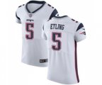 New England Patriots #5 Danny Etling White Vapor Untouchable Elite Player Football Jersey