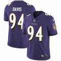 Baltimore Ravens #94 Carl Davis Purple Team Color Vapor Untouchable Limited Player NFL Jersey