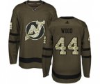 New Jersey Devils #44 Miles Wood Authentic Green Salute to Service Hockey Jersey