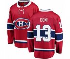 Montreal Canadiens #13 Max Domi Authentic Red Home Fanatics Branded Breakaway NHL Jersey