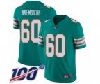 Miami Dolphins #60 Robert Nkemdiche Aqua Green Alternate Vapor Untouchable Limited Player 100th Season Football Jersey