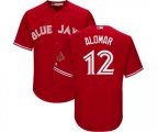 Toronto Blue Jays #12 Roberto Alomar Replica Scarlet Alternate Cool Base Baseball Jersey