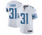 Detroit Lions #31 Teez Tabor White Vapor Untouchable Limited Player Football Jersey