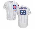 Chicago Cubs #59 Kendall Graveman White Home Flex Base Authentic Collection Baseball Jersey