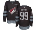 Arizona Coyotes #99 Wayne Gretzky Authentic Black 1917-2017 100th Anniversary Hockey Jersey