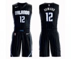 Orlando Magic #12 Dwight Howard Swingman Black Basketball Suit Jersey Statement Edition