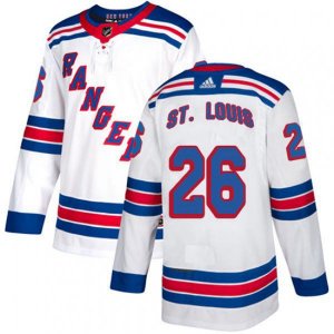 New York Rangers #26 Martin St. Louis Authentic White Away NHL Jersey