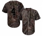 St. Louis Cardinals #4 Yadier Molina Authentic Camo Realtree Collection Flex Base Baseball Jersey