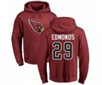 Arizona Cardinals #29 Chase Edmonds Maroon Name & Number Logo Pullover Hoodie