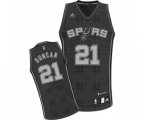 San Antonio Spurs #21 Tim Duncan Swingman Black Rhythm Fashion Basketball Jersey