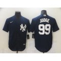New York Yankees #99 Aaron Judge Authentic Navy Blue Nike MLB Jersey