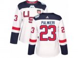 Women Adidas Team USA #23 Kyle Palmieri Premier White Home 2016 World Cup Hockey Jersey