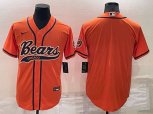 Chicago Bears Blank Orange Stitched MLB Cool Base Nike Baseball Jersey