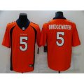 Denver Broncos #5 Teddy Bridgewater Nike Orange Limited Jersey