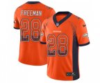 Denver Broncos #28 Royce Freeman Limited Orange Rush Drift Fashion Football Jersey