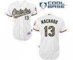 Baltimore Orioles #13 Manny Machado Replica White USMC Cool Base Baseball Jersey