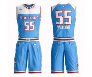 Sacramento Kings #55 Jason Williams Swingman Blue Basketball Suit Jersey - City Edition