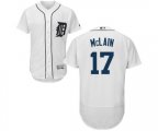 Detroit Tigers #17 Denny McLain White Home Flex Base Authentic Collection Baseball Jersey