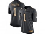 Indianapolis Colts #1 Pat McAfee Limited Black Gold Salute to Service NFL Jersey