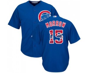 Chicago Cubs #15 Brandon Morrow Authentic Royal Blue Team Logo Fashion Cool Base MLB Jersey
