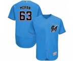 Miami Marlins Brian Moran Blue Alternate Flex Base Authentic Collection Baseball Player Jersey
