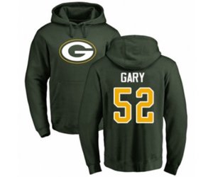Green Bay Packers #52 Rashan Gary Green Name & Number Logo Pullover Hoodie